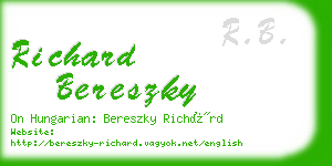 richard bereszky business card